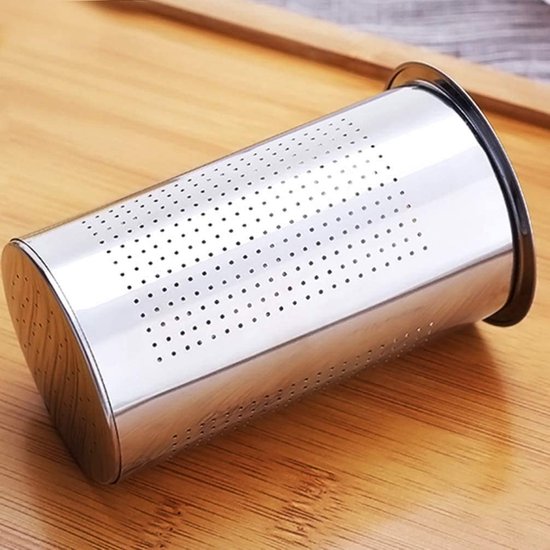 Glazen theepot roestvrij staal filter handvat hittebestendig 2000ml (zwart)