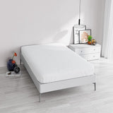 Elegant schuin hoeslaken 35 cm, wit, eenpersoons