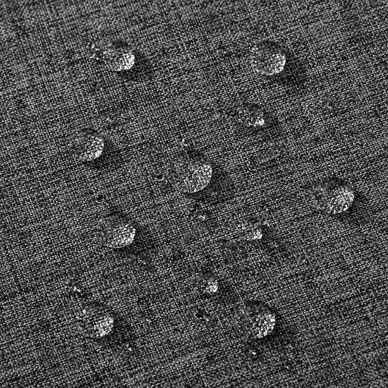 Outdoor kussen, weerbestendig, kussenovertrekken, waterdichte decoratieve kussenslopen, linnenlook, decoratief kussen voor tuin, bank, woonkamer, slaapkamer, set van 2, 50 x 50 cm, donkergrijs