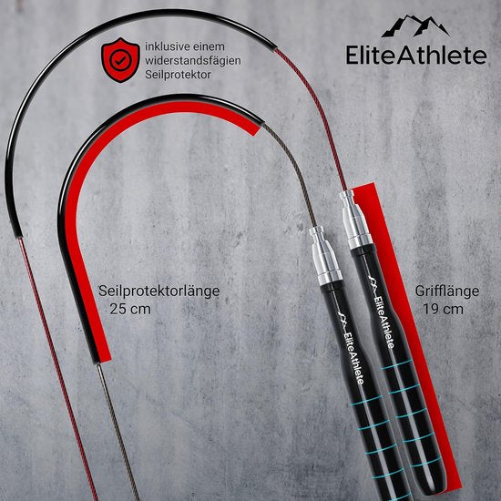Springtouw volwassenen - Speed Rope met reservekabel - professionele kogellagers - Skipping Rope - Jump Rope - Fitness Crossfit Boksen - Springtouw Volwassenen incl. touwbeschermer + tas