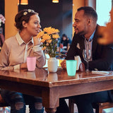 Set van 8 drinkbekers van 350 ml, koffiekopjes voor kinderen en volwassenen, herbruikbare en onbreekbare kopjes voor water, melk, theekopjes, kopjes