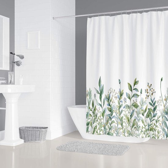 Bovlleetd 60x72 inch Eucalyptus Leaf Douchegordijn Aquarel Plant Douchegordijnen Salie Lente Botanische Badkamer Decoratief Gordijn Waterdicht Badgordijn voor Bad Decor Bovlleetd 60x72 inch Eucalyptus Leaf Douchegordijn Aquarel Plant Douchegordijnen Salie Lente Botanische Badkamer Decoratief Gordijn Waterdicht Badgordijn voor Bad Decor