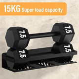 doucheplank zonder boren, 2 stuks roestvrijstalen douchemand met 4 haken, badkamerplank, roestvrije zwarte doucheplank voor badkamer en keuken. Laadvermogen ruim 15KG