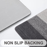 Indoor Dirt Trapper Mat, Antislip Deurmat, Machinewasbaar, Robuuste Deurmat, Absorberende Deurmat voor Honden, Ingang, Voordeur (43 x 76 cm, Grijs)