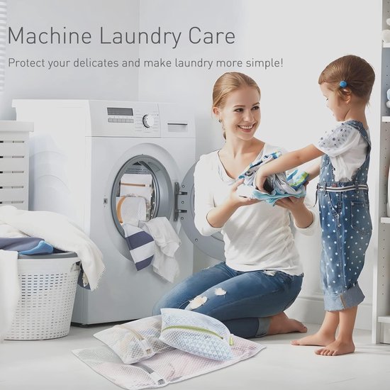 Waszakken Mesh waszakken Wasmachinetas voor intimiteitslingerie en delicatessen met premium ritssluiting, set van 3