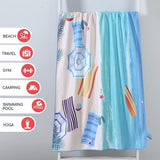 Microvezel strandhanddoek, 160 x 80 cm, super zacht, gemakkelijk te onderhouden, yoga, reizen, badhanddoek, strandhanddoeken voor volwassenen, sneldrogende en lichtgewicht reishanddoek.