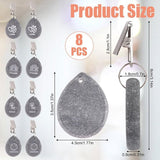 8 stuks tafelkleedgewichten voor buiten, tafelkleedgewichten van natuursteen met clip, tafelkleedhouder, gewichten, tafelkleed met 4 patronen (liefde, bloem, zon) voor feest, picknick, bruiloften