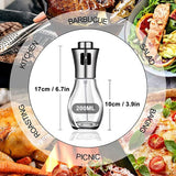 Oliesproeier voor spijsolie, spuitfles, olie, glas, roestvrij staal, oliespray voor het koken, olijfolie, oliedispenser, verstuiver, oliespray, levensmiddelecht, caloriearm, voor