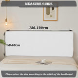 Beschermhoes voor het hoofdbord van het bed, rekbaar, 180-190 cm, stofdicht, verdikt, wit