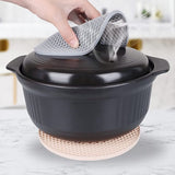 Potaccessoires, siliconen topfolie, 8-delige set, veilig, hittebestendig, zorgvuldig gereinigd, antislip, hoge temperatuur 250 °C, honingraat siliconen topfolie (grijs)