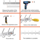 Haaklijst garderobe SUS304 roestvrij staal modern, kledinghakenlijst muur geborstelde look dubbele haken, jashaken kledinghaken met 6 haken, kledinghaken voor keuken, slaapkamer, kantoor