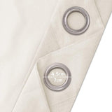 Doorschijnend gordijn met oogjes, transparant gordijn, set van 2, lichtbeige, 225 cm