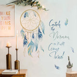 Dream Catcher Quotes Muurstickers Kleurrijke Veren Wall Art Slaapkamer Woonkamer Home Decor