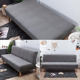 Clic Clac Elastische bankovertrek, zonder armleuning, armloos, antislip (grijs)