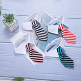 4 stuks huisdierstropdas verstelbare huisdieren hond kat stropdas formele huisdier stropdas strepen mode halsband kostuum stropdas kraag voor kleine honden en katten (4 kleuren, S)