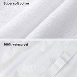 Set van 2 waterdichte matrasbeschermers, 160 x 200 cm, ademende matrasoplegger, anti-mijt, anti-allergische matrasbescherming