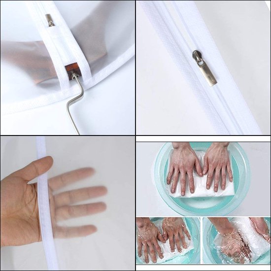 Kledingzak helder voor lange jurk 60 cm x 153 cm vlindervaas kledingzakken met geleide volledige sluiting stofbescherming voor kleding opslag kast verpakking van 6