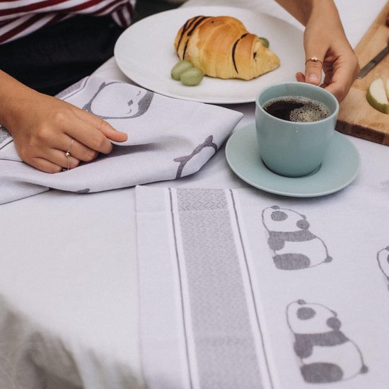 4-delige set theedoeken in geschenkverpakking,100% katoen, 50x70 cm, te gebruiken als droogdoek, katoenen doek, vaatdoek, keukendoek of theedoek
