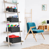 Opbergmand 34,4 cm, set van 6 stapelbare multifunctionele opbergmanden, opbergmanden voor het opbergen en organiseren van badkamer/keuken/kamer/handdoeken (grijs)