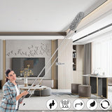 9 stuks telescopische stofdoek wasbaar, max. lengte 25 cm, met telescoopsteel, uittrekbare plumeau voor deken, stofdoek, wasbaar, moeiteloos stof en spinnenwebben