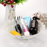 Ronde witte fruitschaal van ijzer moderne fruitmand broodmand decoratieve schaal opslag voor brood fruit groenten in keuken woonkamer eettafel diameter 30 cm