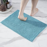 Badmat antislip, kan worden gecombineerd als badmatset, badkamertapijt, badmat, wasbaar van chenille, douchemat voor douche, badkuipen, wc-decoratie, petrol, turquoise, 40 x 60 cm.