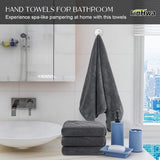 Set van 4 microvezel handdoeken, microvezel handdoek, pluizige microvezel badhanddoek, microvezel handdoeken voor het haar, zacht en absorberend, 40 x 76 cm, donkergrijs
