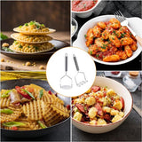 2 stuks aardappelstamper, roestvrijstalen aardappelstamper, keukenaardappelstamper, groentestamper, aardappelpers, voedselstamper, keukenhulp voor aardappelpuree, groenten en fruit