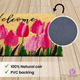 kokosnoot deurmat, buiten- en binnendeurmat, voordeurmat, buiten- en binnendeurmat, buitendeurmat, vuilvangmat voor binnen, kokosmat deurmat 40x70x1,5 cm