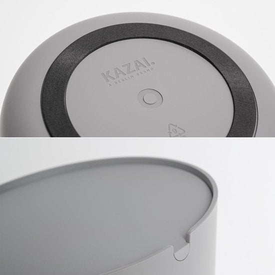 Tove Cosmetic Bin - Exclusief Badkameremmer Design uit Berlijn, 2 L Volume, Antislip, Inclusief Binnenemmer en Smart Bag-functie, Taupe (licht), Zwart