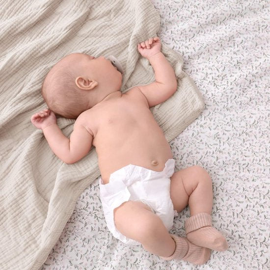 Mousseline Deken Baby - Ademende babydeken, babydekens pasgeboren, zachte kruipdeken voor kinderen, mousseline slaapdekens voor peuters meisjes jongens 120x120cm (ivoor)