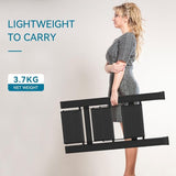 Trapladder, 3 treden, inklapbaar, aluminium vouwladder, draagbare vouwladder met breed anti-slip pedaal, opvouwbare huishoudladder, lichte ladder, draagvermogen 150 kg, zwart