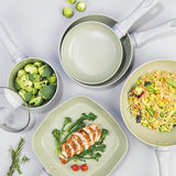 Koekenpan, kleine pan 20 cm, PFOA-vrij met keramische antiaanbaklaag, geschikt voor inductiekookplaten, soft touch universele pan met bakelieten handvat, gemakkelijk schoon te maken koekenpan