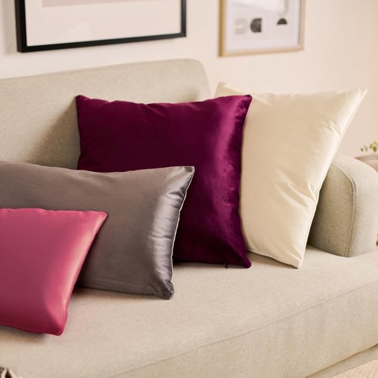 Set van 2 kussenslopen, 40 x 40 cm, roze, decoratieve fluwelen kussenhoes met verborgen ritssluiting, kussenhoes voor sierkussens, decoratieve kussens, kussens, bankkussens en bankkussens,