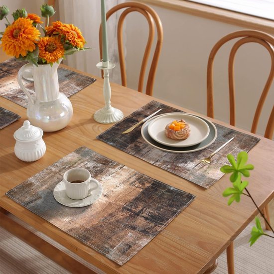 Artoid Mode Dennen Eland Sneeuwvlokken Kerst Placemats 4 Artoid Mode Dennen Eland Sneeuwvlokken Kerst Placemats 4