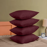 stuks, kussenslopen (50 x 75 cm), zacht geborsteld polyester-microvezel met omslagsluiting (bordeauxrood)