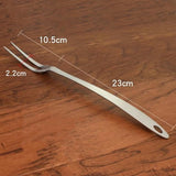 vleesvorken en grillvorken, roestvrijstalen grillvork braadvork worstvorken serveervork voor keuken braadgrill 33,5 cm (pak van 2)