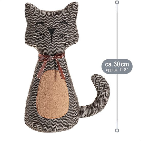 Deurstopper, zware deurhouder, schattig kattendesign, functioneel woonaccessoire, stopper voor ramen en deuren, optimaal bij doorgang (1 stuk - kater zazzles)