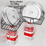 2 stuks hoekdouche-rekken, douchemand zonder boren, hoekplank, doucheplank, wandmontage, sponshouder, badkamerrek, voor badkamer/keuken