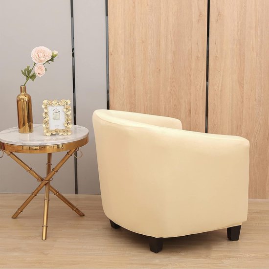 Hoes voor clubstoel, hoge stretch, afneembare en wasbare fauteuil, bankhoes, meubelbescherming voor woonkamer