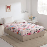 Hoeslaken, 100 x 200 cm, vlinderpatroon Hoeslaken, zacht microvezel boxspringlaken Geschikt voor matrassen van 30 cm