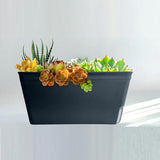Lazy Planters Zelfwater gevende plantenpot, matzwart, set van 3
