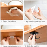 2 stuks haakrek voor keukengerei, 360° draaibaar, ophangorganizer ophangrek voor bevestiging zonder boorrek voor keuken/badkamer