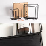 Wandrekset, 3-delig hangrek van metaal en echt hout Veneer, wanddecoratie en plank voor badkamer, woonkamer, keuken, slaapkamer en meer, mat zwart