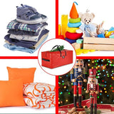 Storage Bag L Clothes Storage Waterproof Moving Bag Made of PE Fabric, Reinforced Handles Cushion Bag Garden Cushions for Christmas Trees, 122 x 40 x 52 cm (Red) Christmas Tree Cover