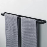 Handdoekenrek Zwart Handdoekrek Gastenhanddoekrek Wandgemonteerd roestvrijstalen badhanddoekrek voor badkamer en keuken 50CM