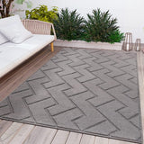 Deurmat voor binnen en buiten, wasbaar, binnentapijt, vuilvangmat, antislip, deurmat voor ingang, patio, hal, tuin, binnen en buiten (grijs, 119 x 180 cm)