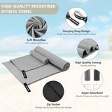 Microvezel handdoek, 180 x 60 cm + 80