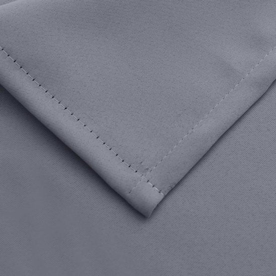 Ondoorzichtige gordijnen, gordijnen met inslagringen, voor slaapkamer en woonkamer, grijs, 2 stuks, 137 x 117 cm (h x b)