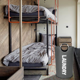 95L large, opvouwbare wasmanden (7 kleuren), opvouwbare waszakken, kledingtas (donkergrijs, L) wegwerp